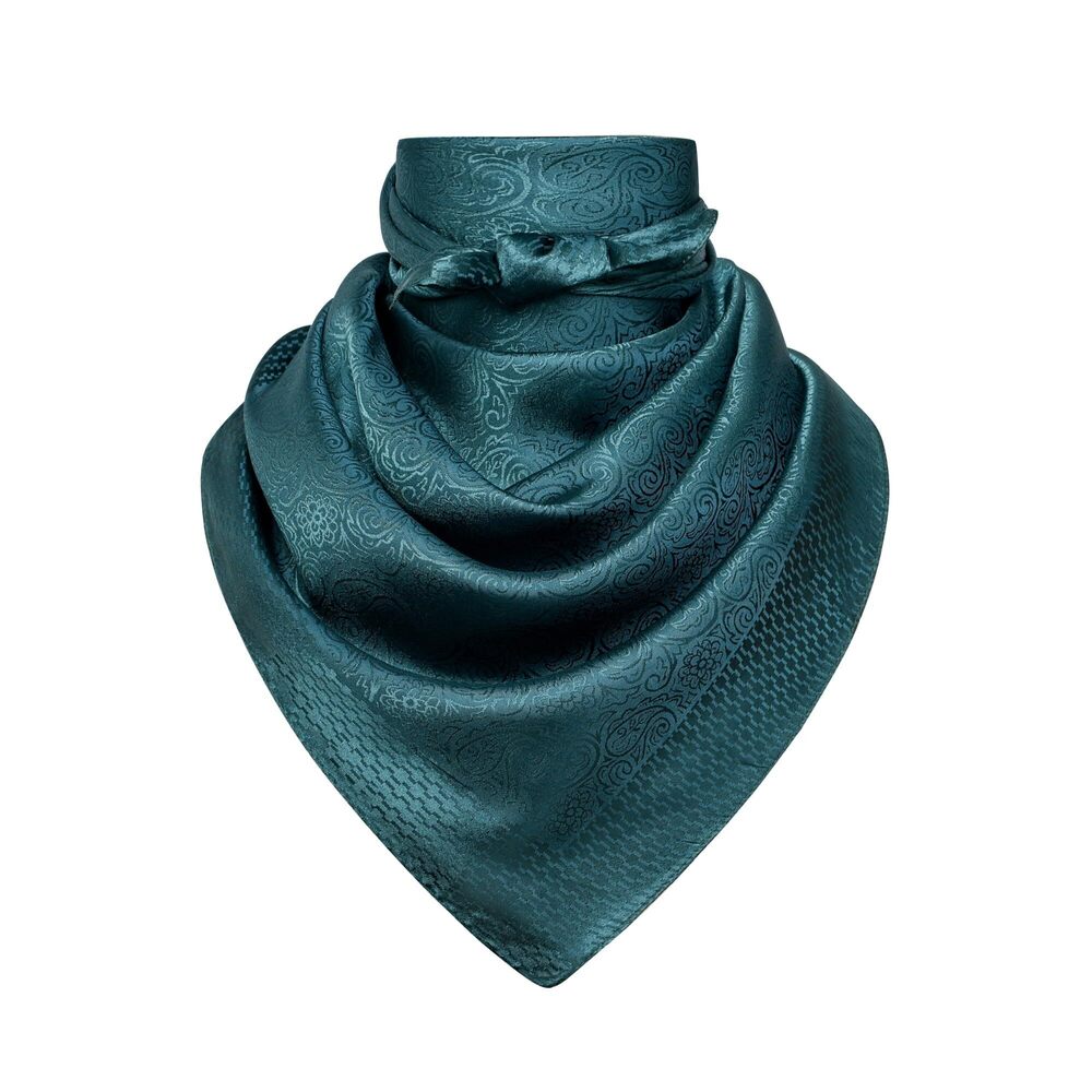 7898 35" 's Large Square Jacquard Scarf - Cowboy Wild Rugged Style